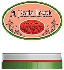Eco Green Crafts Paris Trunk Dye-Based Artists Ink, Red Leather