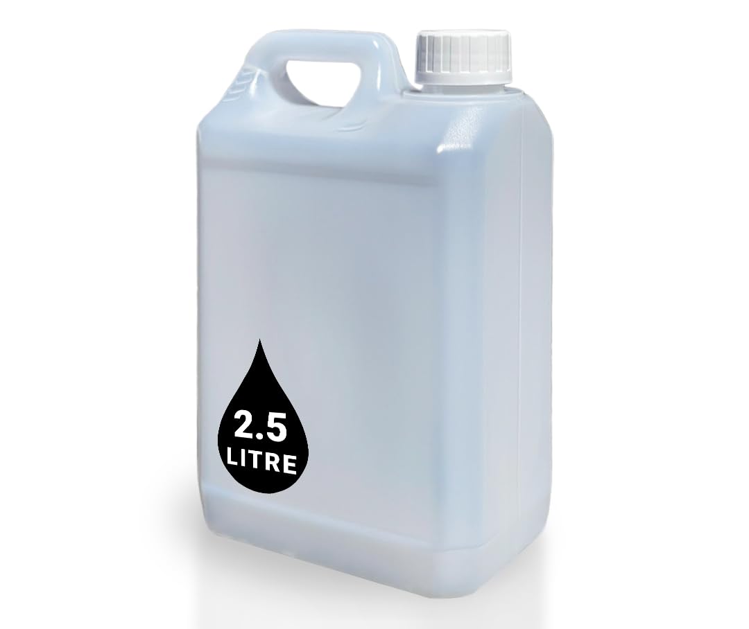 Powerchem Natural 2.5L Jerry Can Bottle Container + 38Mm Tamper Evident Cap - For Storage Of Liquids Chemicals Food Stuff Fuel