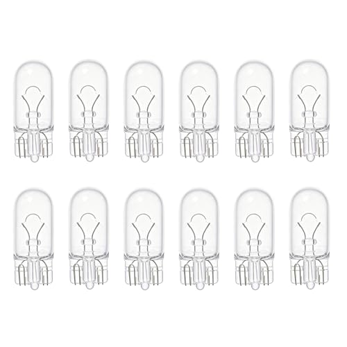 Kadiby 194 Longer life Auto Miniature Bulb Ideal for Interior and Exterior Lighting Trunk Cargo License Plate Side Marker Step Courtesy Map Dome RV Camper Light (12 pack)