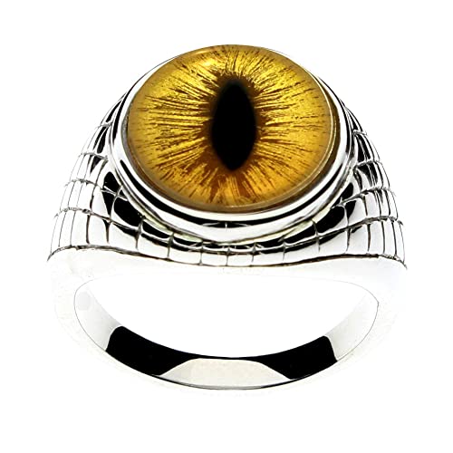 Steel Dragon Jewelers Dramatic Men's Glass Eye Ring - Choose