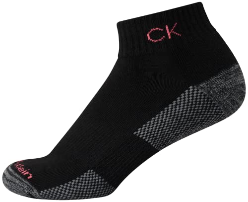 Image of Calvin Klein Quarter Socks for Women - 6 Pack Cushioned Ankle Socks - Quarter Cut, Breathable, Lightweight, Athletic Design