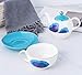 Jusalpha English Porcelain Tea for One Set- Blue Petal Classic Teapot- Tea cup- Saucer Set, Tea Serving Gift Set #07 (Blue)