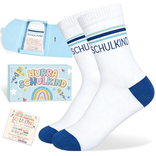 iZoeL Schulkind Socken Junge 26-34 Einschulung Geschenk