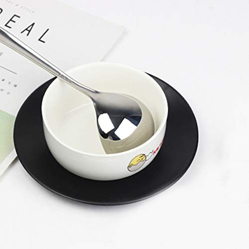 Acciaio Inossidabile Serving Spoon Rivestimento dello Specchio Cucchiaio da minestra di Grandi Dimensioni Grande Soup Scoop Buffet Banchetto Dinner Party Stoviglie, Manico Corto - immagine 4