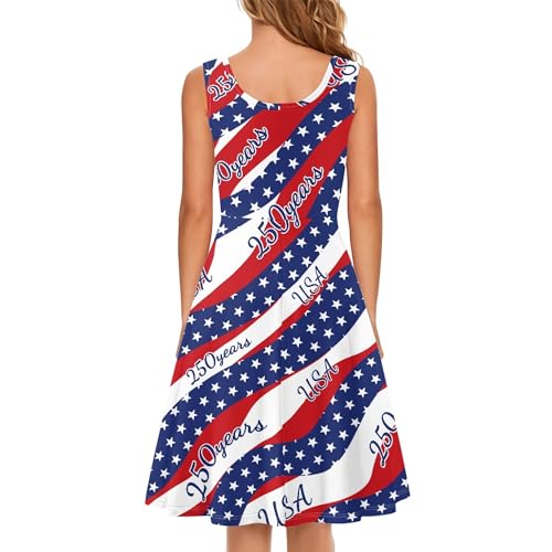 Image of TOADDITDO Womens Summer Sleeveless Tank Dress with 2 Side Pockets XS-4XL Plus Size