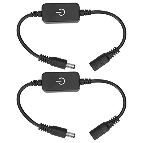 Atenuador de Tira LED Abs Interruptor de Encendido y Apagado de Luz de Tira LED 2 Piezas Atenuador Táctil de Tira LED Controlador de Interruptor de Encendido y Apagado de