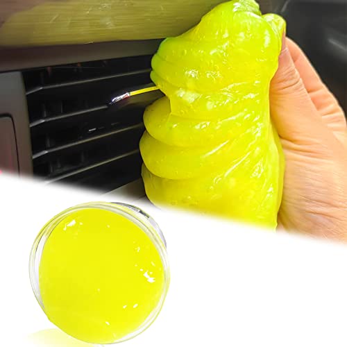 Car Cleaning Kit, Car Cleaning Gels, Universal Auto Detailing Tools Car Interior Cleaner Putty, Dust Cleaning Mud For PC Tablet Laptop Keyboard,Air Vents, Camera, Printers, Calculator, Yellow