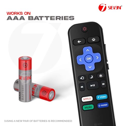 Image of 7SEVEN Compatible with TCL RokuFire Stick Remote Control Match Exactly to Replicate The Functions of The Original Remote