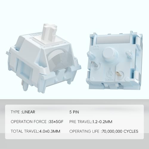Image of Kailh Butterfly Blue Keyboard Switch,5pin 45gf Linear Pre-Lubed 10PCS
