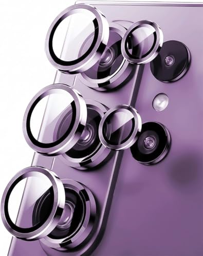 Image of Skinomi Camera Lens Protector Compatible For Samsung Galaxy S26 Ultra [Anti-Scratch] Premium Tempered Glass Film Aluminum Alloy Lens Ring Cover- purple Titanium