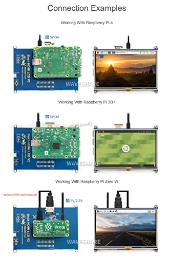5 inch 800*480 Resistive Touch Screen HDMI interface Raspbian LCD compatible with Raspberry Pi (Pi 2) Model B B+ A+ Video Photo Display System... - Image 4