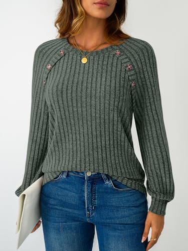 Image of LILLUSORY Womens Tops Long Sleeve Shirts Fall Lightweight Sweaters