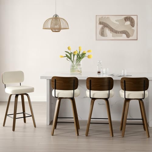 Bekrvio Swivel Stools Set of 4