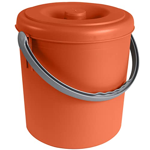 #11 Orange Windeleimer 15 Liter mit Deckel