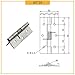 1PCS 304 Stainless Steel Automatic Reset Spring Hinges for Industrial Equipment - Damping Hinges for Enhanced Performance(CL049-2S)