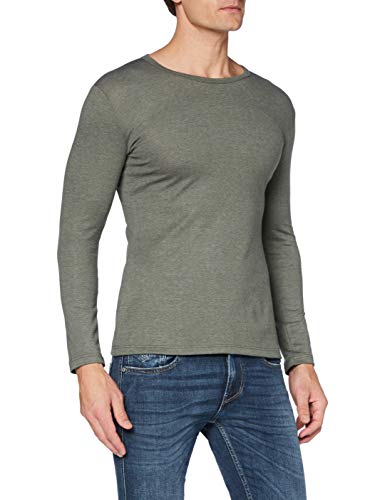 Preisvergleich Produktbild Trigema Herren 602501 Langarmshirt, Khaki-Melange, L