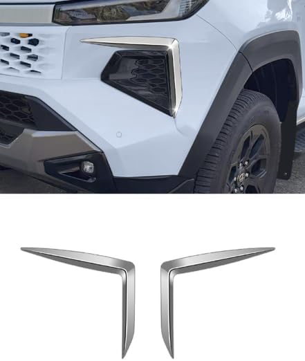 2PCS Front Fog Light Trim Cover for Toyota Hilux 2026, Fog Lamp Eyebrow Eyelids Cover Frame Blade Trim Accessories (Black)