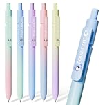 Four Candies Gel Pens, 5 Pcs 0.7mm Quick Dry Black Ink Pens Fine Point Smooth Writing High-End Series Unique, School Office Home Supplies Fun Pretty Cute Gifts (Gradient)
