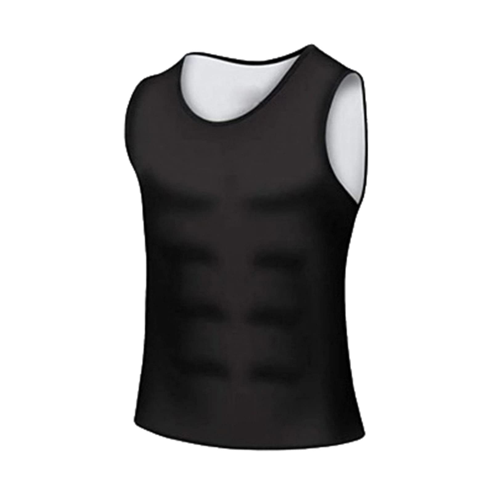 zalati Tank top dla mężczyzn, kamizelka treningowa, wodoodporna, do sauny, tank top, koszulka treningowa, kombinezon na brzuch, neoprenowy strój modelujący, rozmiar XXL, czarny, jeden rozmiar