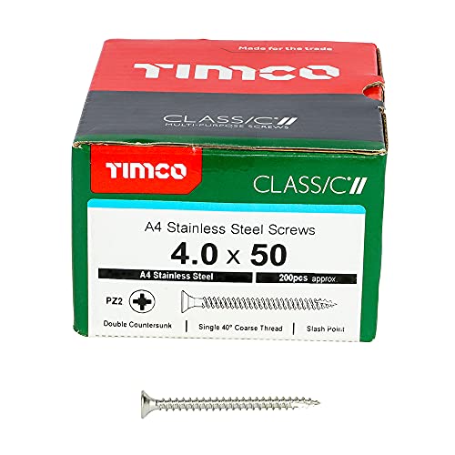 Vis classiques argentées TIMCO 40050CLA4 pour fixations bois - 4
