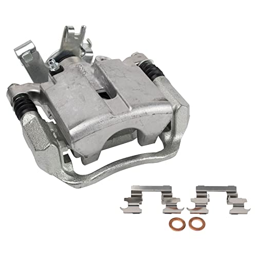 Image of TRQ Performance Rear Brake Pad and Rotor Set Semi Metallic Coated Drilled