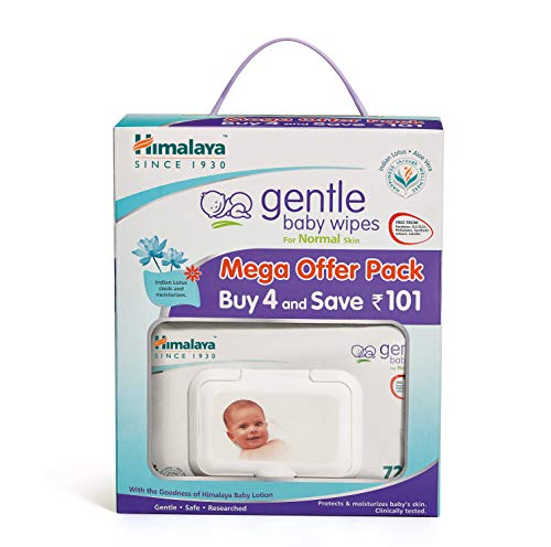 Image of Himalaya Baby Shampoo (400 ml) & Himalaya Gentle Baby Wipes Mega Offer Pack (4N x 72's) Save Rs.101 /-