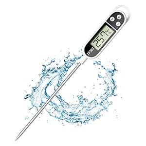 Firschoie Digitale universele keukenthermometer, nauwkeurigheid van de voedselsonde bij 0,1 °C met lange sondes, grillthermometer, voor koken, bakken en grillen