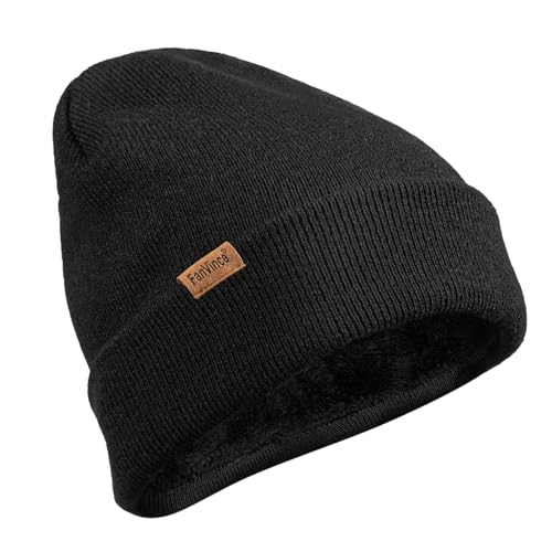 Image of Beanie for Men Winter Thermal Cuffed Knit Hat Warm Gifts Womens Beanies