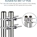 MOOKEERF Double Antenna Mast Clamp - 3 PCS Antenna Pole Mount Bracket V Jaw Block with U Bolts,Heavy Duty Mast Mount Bracket Kit