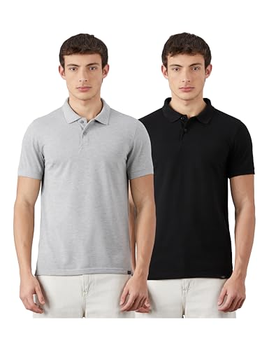 Image of Amazon Brand - Symbol Men's Cotton Rich Solid Polo Tshirt | Collar Tshirts | Half Sleeves | Plain-Regular Fit (Available in Plus Sizes and Combo Pack of 2)