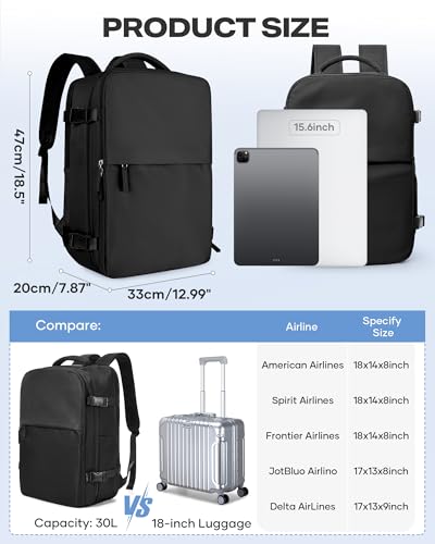 Image of coofay Vacuum Backpack Travel with Pump Airbag Travel Backpack with Vacuum System Mochila de Viaje Compresion al Vacio Easyvacpack Vacpack Backpacks for Traveling Carry on Luggage