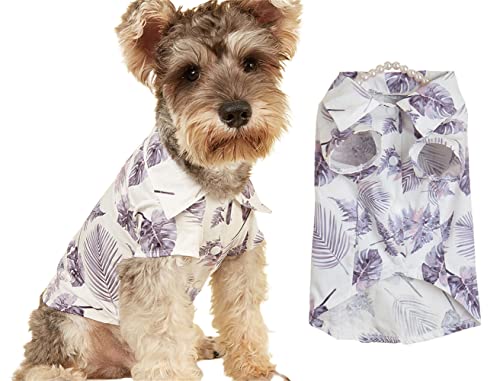 Pet Clothing Summer Hawaiian Palm Trees Beach Holiday Camp Puppy Dog Clothes Cat Shirt #TOP5
