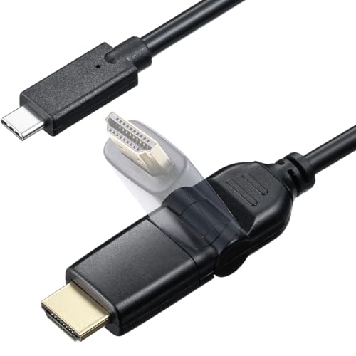 Amazon | サンワダイレクト USB-C to HDMI 変換ケーブル 回転スイング