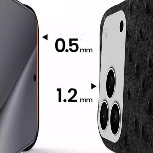 Mince coque pour iPhone 17 en cuir véritable anti rayures