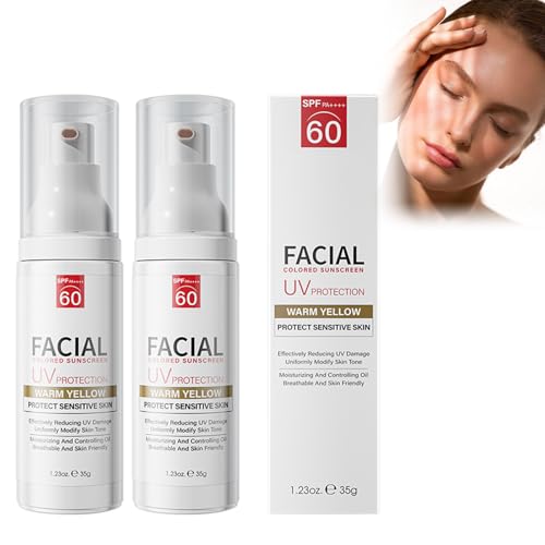 2pcs Altherona Sonnencreme Gesicht SPF60 – Getönte Tagescreme für Gesicht & Körper mit aufhellender Wirkung, leichte Tinted Sunscreen für Gesicht & Körper, sonnengeschützte Hautpflege