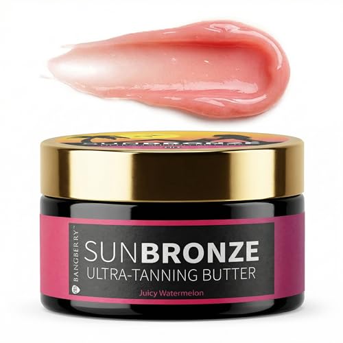 BANGBERRY Original Sun Bronze Ultra Tanning Butter - Juicy Watermelon Use in the sun outdoor or tanning bed Better than tanning oil Tan faster with premium natural ingredients Safe for Sensitive Skin