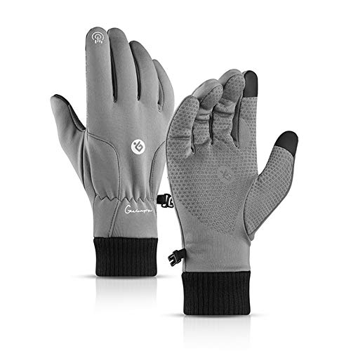 XGWML Winter Fahrradhandschuhe, Warm Touch Screen, Wasserabweisend, rutschfeste, Outdoor Sport, Strahl, Bergsteigen, Skifahren (Gray,XXL) Cover