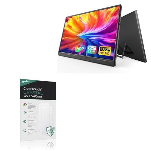 BoxWave Screen Protector Compatible With WGK Portable Monitor (15.6 in) - ClearTouch Crystal Anti-UV EyeCare (2-Pack), Filters out Harmful Blue Light Reduce Fatigue