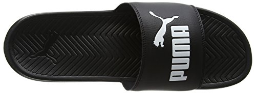 PUMA Unisex Adult Popcat Beach & Pool Shoes, black-black-white, 10 UK