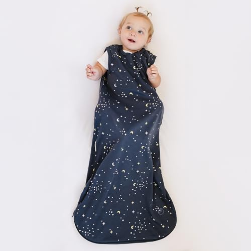 Image of Ecolino Organic Cotton Baby Sleep Sack - 2-Way Zipper Baby Wearable Blanket - Infant Sleeping Bag Sack - 6-18 Months - Milky Way