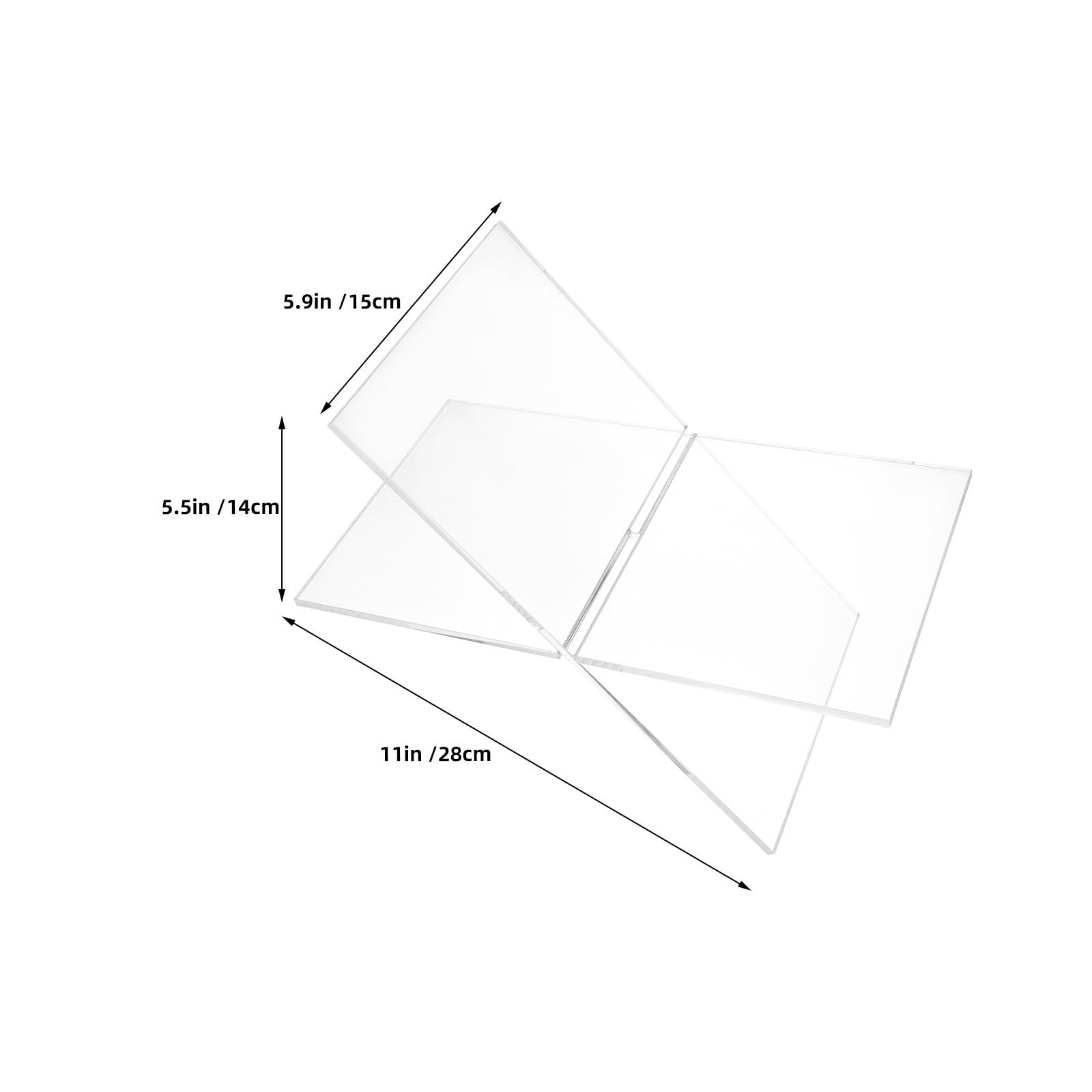 ifundom 2 Pezzi Organizer da Scrivania in Acrilico per Ufficio Resistente e Leggero Portariviste Trasparente per Libri e Ricette e Casa