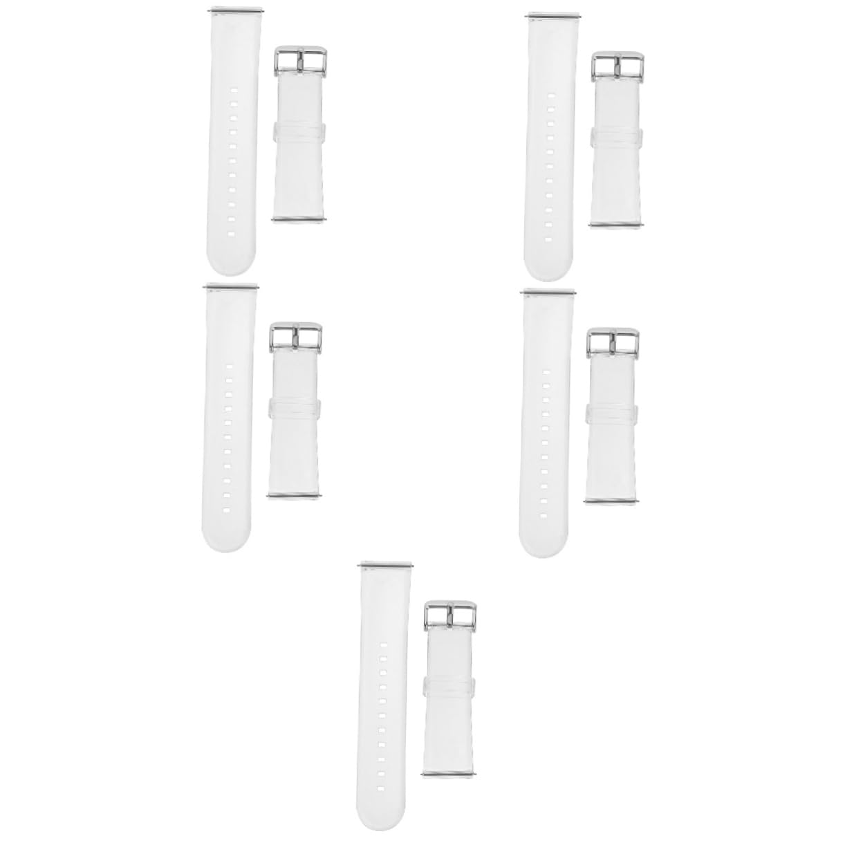Uonlytech 5 Correas De Repuesto Para Reloj Ajuste Universal De Pvc Ajustables Cómodas De Llevar De Liberación Rápida A La Moda Para Negocios Informales Y Formales.