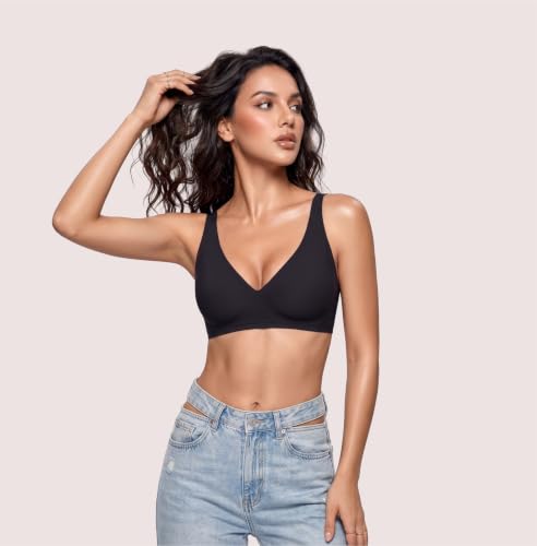 Image of Women's Pure Cotton Blend Lightly Padded Bra (Pack of 3) | Full Coverage Wirefree T-Shirt Bra | Soft Breathable Everyday Bra | Adjustable Straps | Comfortable Multicolor Bra