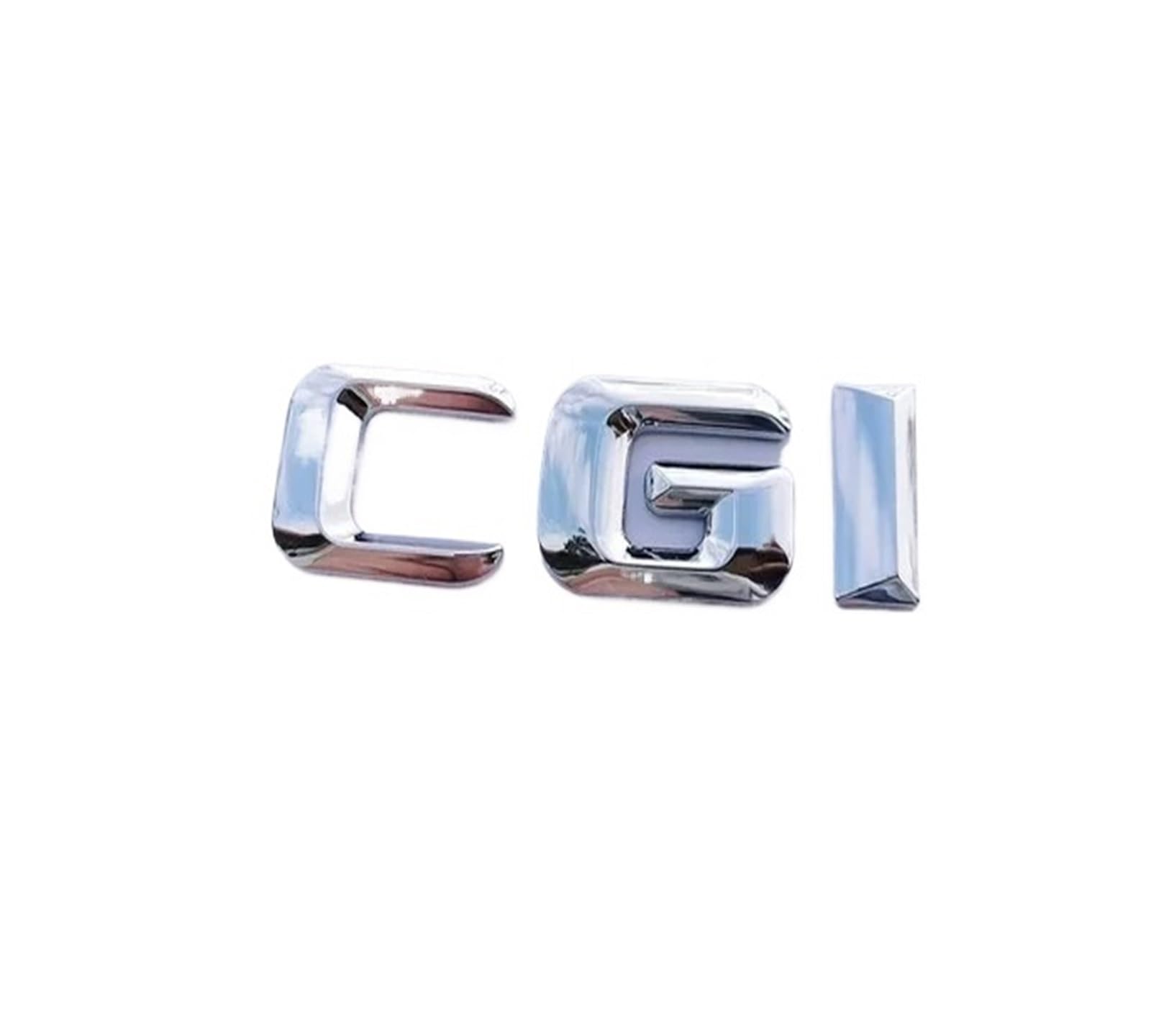 OVARIA ABS Black Chrome 3d Letters For Car Trunk Badge Fit For Mercedes Benz C200 C320 C220 W204 W205 W206 Letters Emblem Sticker Accessories(CGI Chrome Silver)