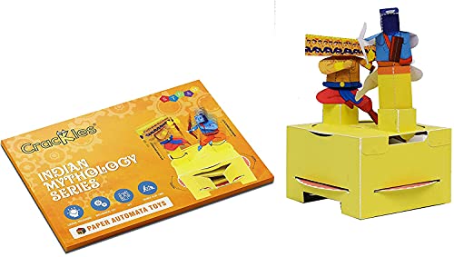 Image of Crackles STEAM Toys- DIY 3D Paper Model Automata Bot with Animated Movements Indian Mytholog Series (Ram & Ravan Duel) - Pack of 10 for Birthday Return Gifts
