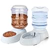 Automatic Dog Feeder and Water Dispenser Set for Large Dogs, 3 Gallon Gravity Dog Cat Food and Water Dispenser Set with Pet Food Bowl,Large Pet Food Water Dispenser Station