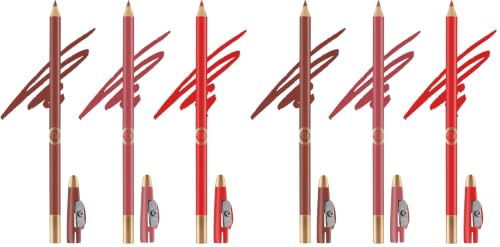 Image of Colors Queen Matte Lip Liner Pencil | Non Transfer Formula For Professional Makeup | Lip Liner Pencil Waterproof (Combo - 01) (Pack of 2)
