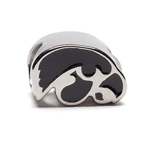 University Of Iowa Necklace | Ui Hawkeyes - Bracelet With 5 Hawkeyes Beads And 10 Crystal Charms | Officially Licensed University Of Iowa Jewelry | Ui Charm Bracelet | Ui Gifts | Stainless Steel #TOP1