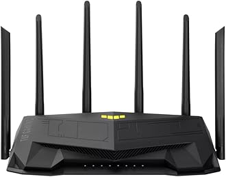 ASUS TUF Gaming AX6000 Dual Band WiFi 6 Extendable Gaming Router, Dual 2.5G Ports, Mobile Game Mode, Port Forwarding, Subscription-free Network Security, Instant Guard, AiMesh Compatible