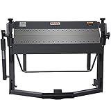 KAKA INDUSTRIAL Box and Pan Brake, 50-inch 14-Gauge (0.075 Inch) Sheet Metal Brake Machine with Fingers, Mild Steel Capacity Box and Pan Brake with Foot Clamp, 0-135° Folding Angle PBB-5014A